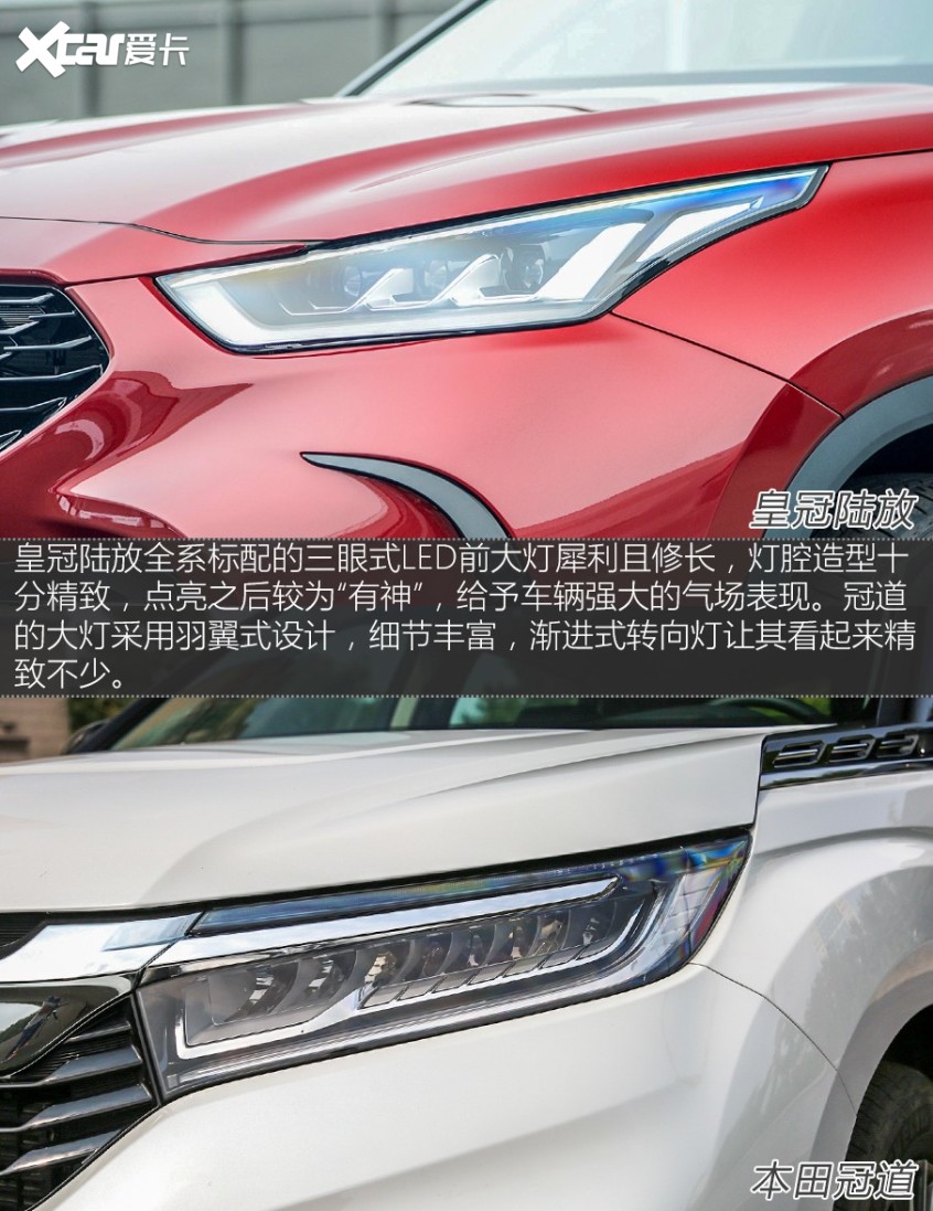 中型SUV实力对决 皇冠陆放对比冠道