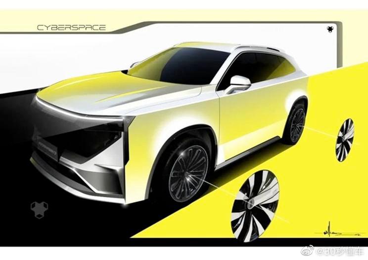 WEY品牌赛博风新车设计图曝光，新车设计风格十分犀利……