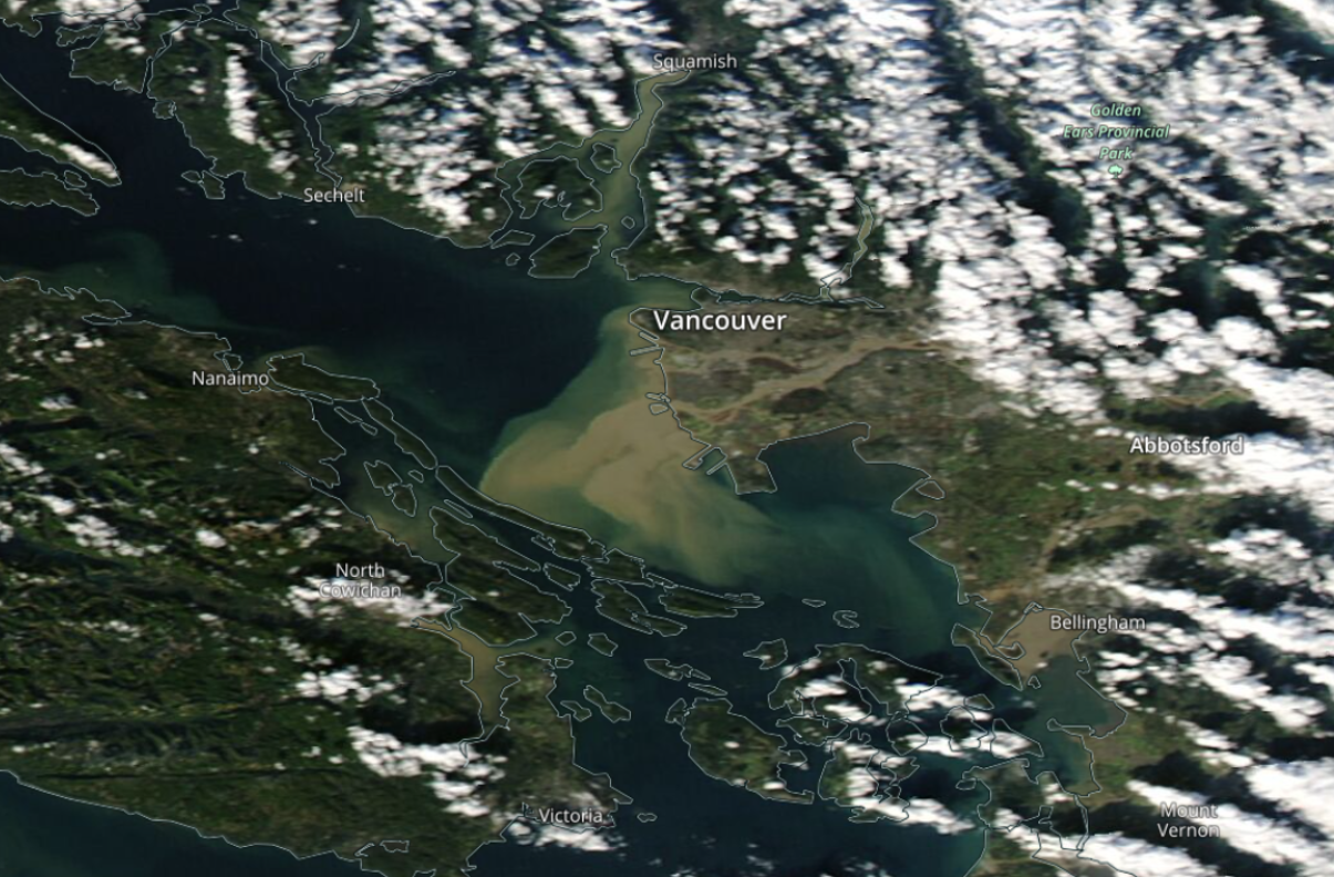 温哥华海面变黄，欧美卫星紧急对准！分析：大气河异常或影响全球