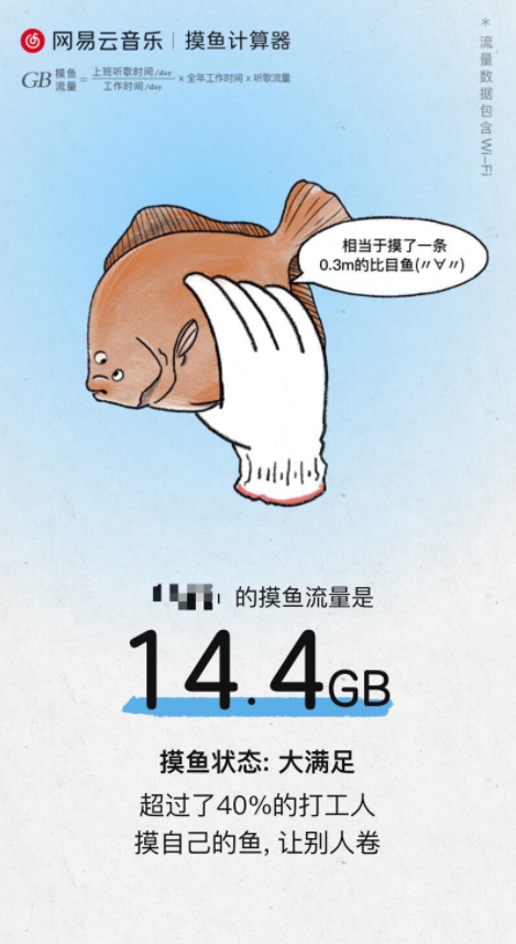 网易云音乐上线“摸鱼计算器”,可估算工作时间内的摸鱼流量休闲区蓝鸢梦想 - Www.slyday.coM 网易云音乐上线“摸鱼计算器”,可估算工作时间内的摸鱼流量休闲区蓝鸢梦想 - Www.slyday.coM