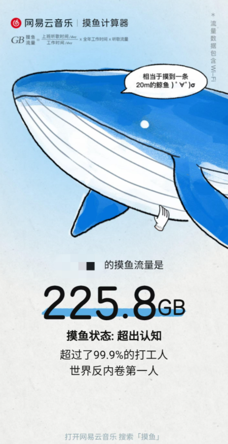 网易云音乐上线“摸鱼计算器”,可估算工作时间内的摸鱼流量休闲区蓝鸢梦想 - Www.slyday.coM 网易云音乐上线“摸鱼计算器”,可估算工作时间内的摸鱼流量休闲区蓝鸢梦想 - Www.slyday.coM