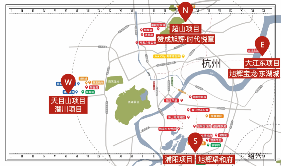 ▲旭辉在杭州的项目示意。制图：德科地产频道