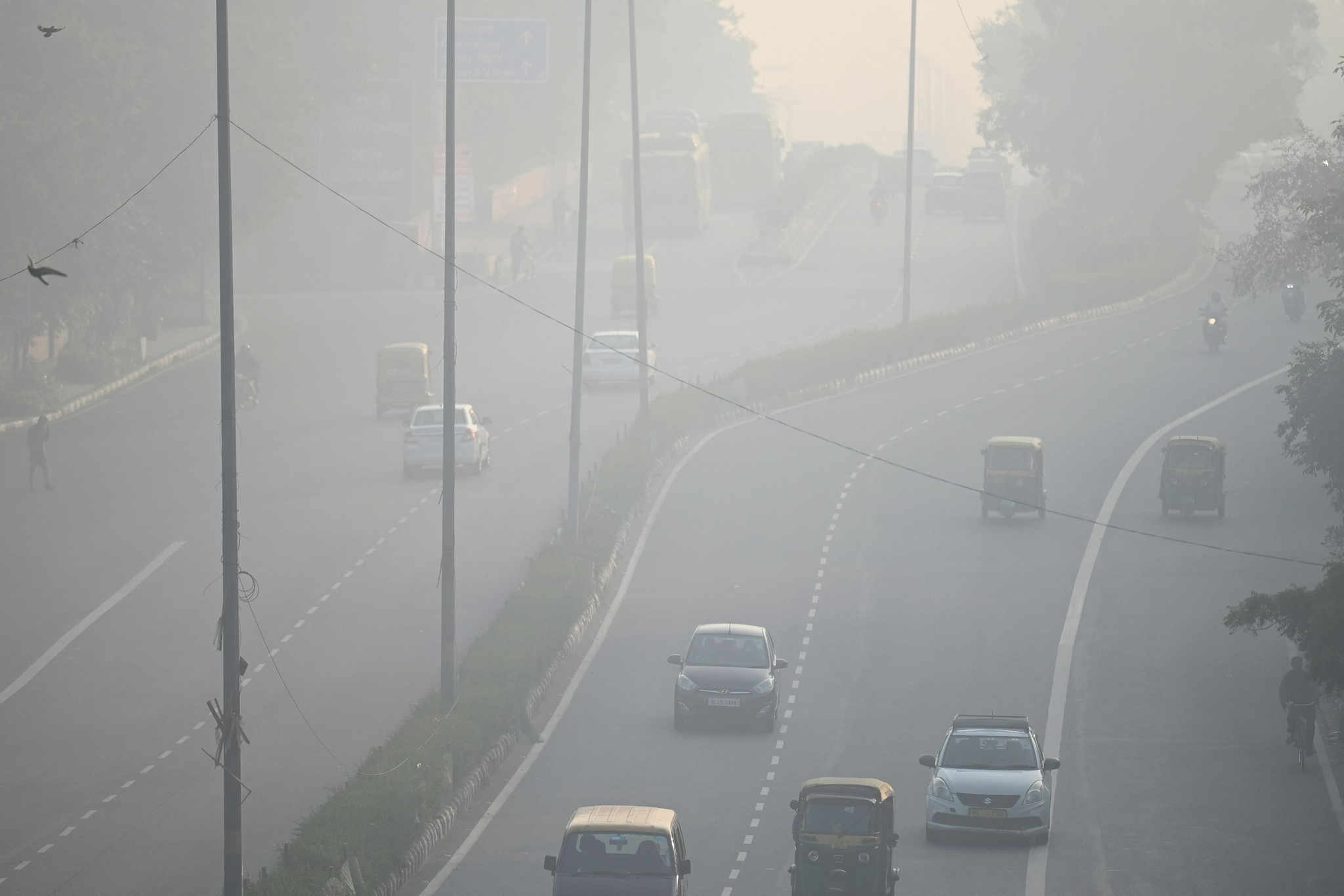 印度新德里雾霾天气持续