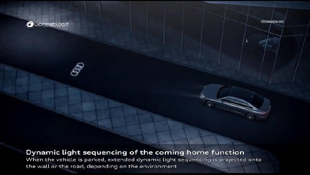 2022款奥迪A8 “灯厂”矩阵式大灯效果展示