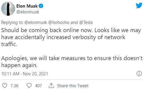 百余名车主被锁车外!特斯拉应用程序出故障 马斯克发文致歉休闲区蓝鸢梦想 - Www.slyday.coM 百余名车主被锁车外!特斯拉应用程序出故障 马斯克发文致歉休闲区蓝鸢梦想 - Www.slyday.coM