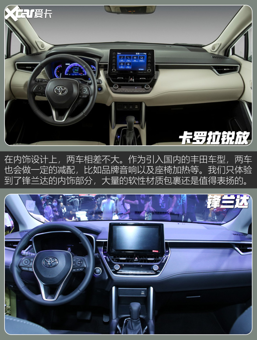卡罗拉锐放对比锋兰达 是新兵也是异类