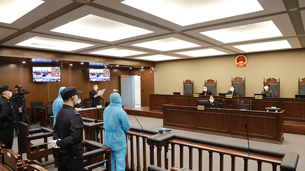 庭审照片 本文图片均为 上海市静安区人民检察院 供图
