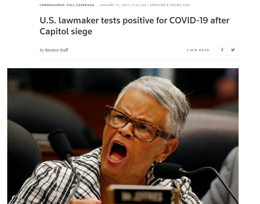美国议员躲过了暴徒却没躲过新冠