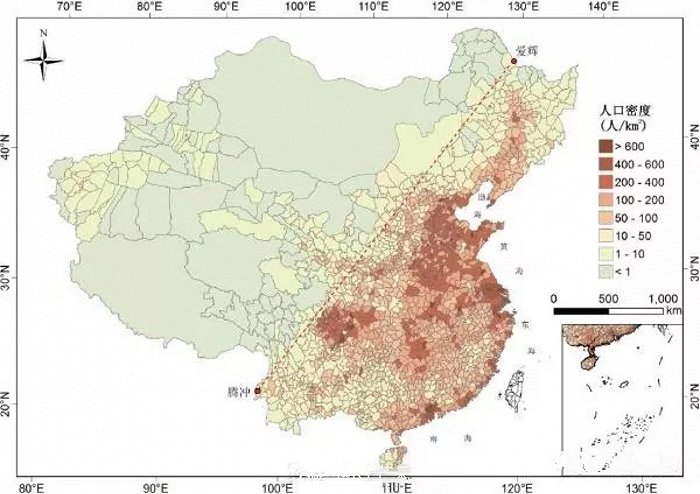 "点子法",绘制了代表当时最高精度的中国第一幅等值线人口密度分布图