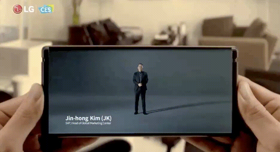 lg rollable卷轴手机今年上市发售 或采用京东方的屏幕