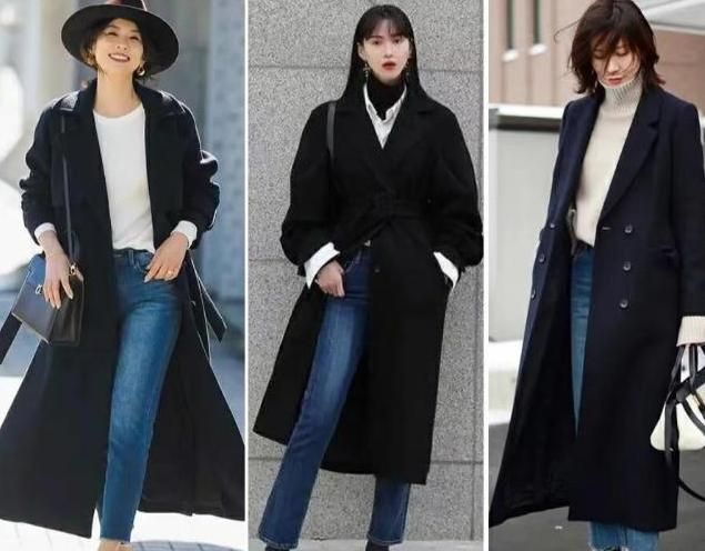 黑色大衣怎样穿出高级感?看看<a href=