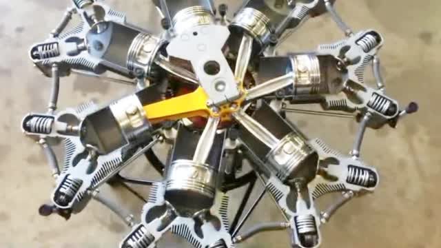 星型发动机内部是如何工作的，高清实拍让你看个清楚