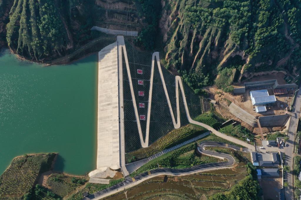 图为扬黄工程庆城县芡子沟水库。（庆阳市扬黄续建工程建设管理局提供）