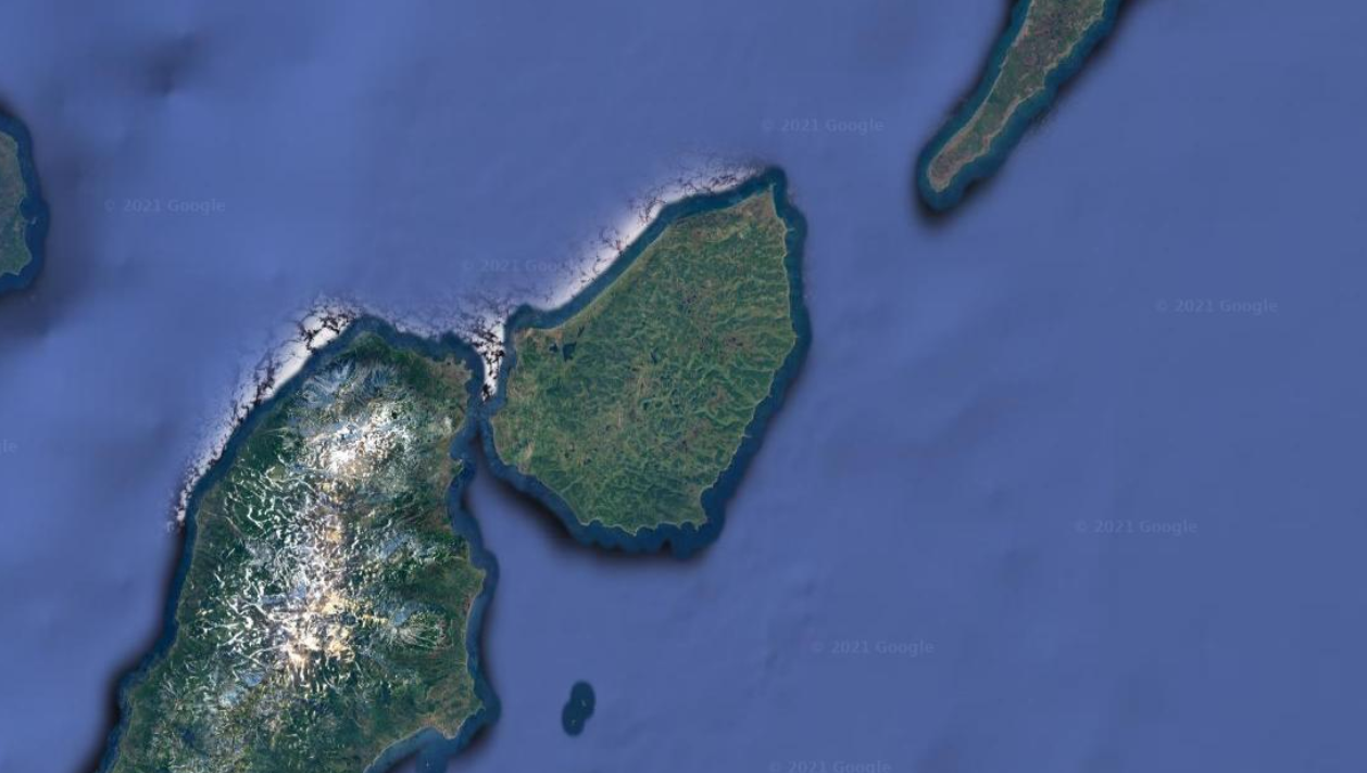 舒姆舒岛 卫星图