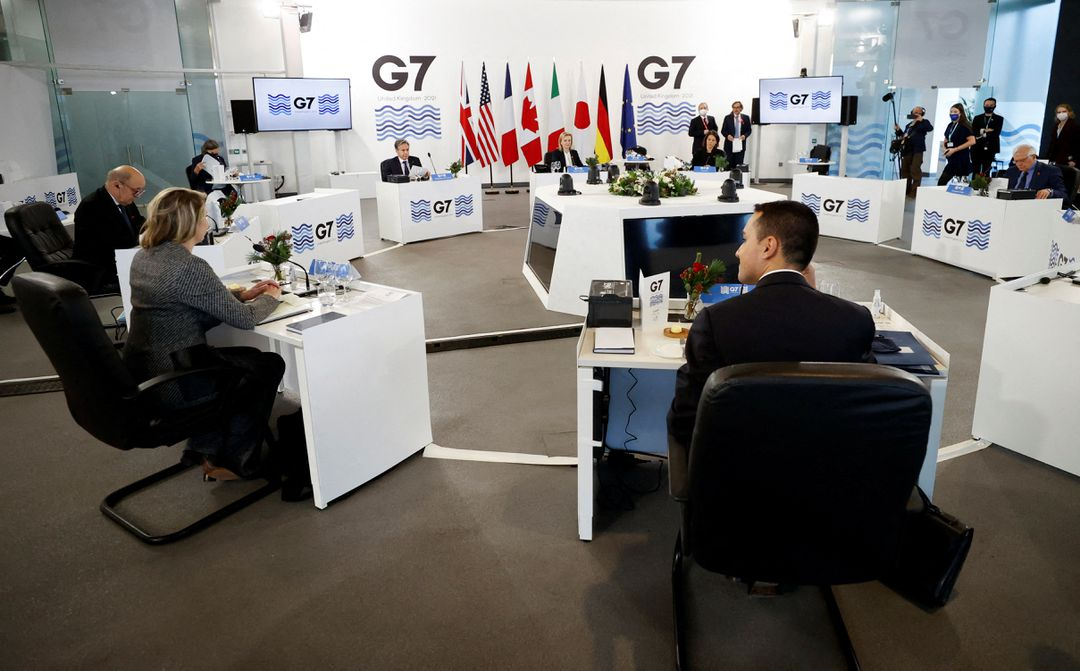 多国外长及代表11日在利物浦参加G7会议 图自外媒