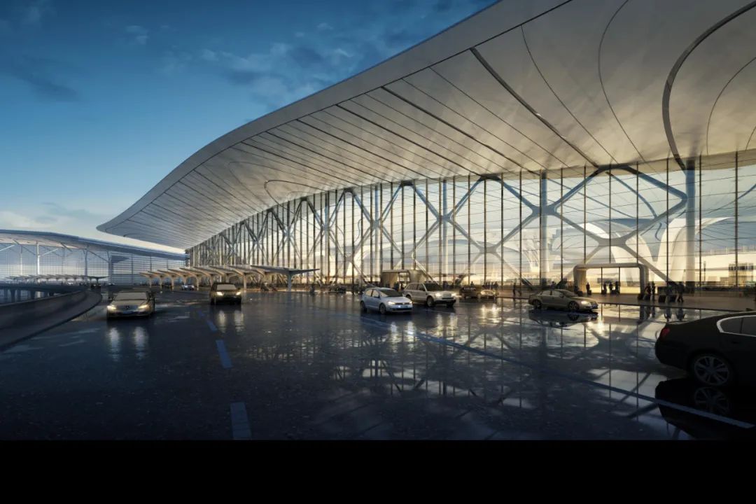 天津滨海机场三期改扩建工程效果图