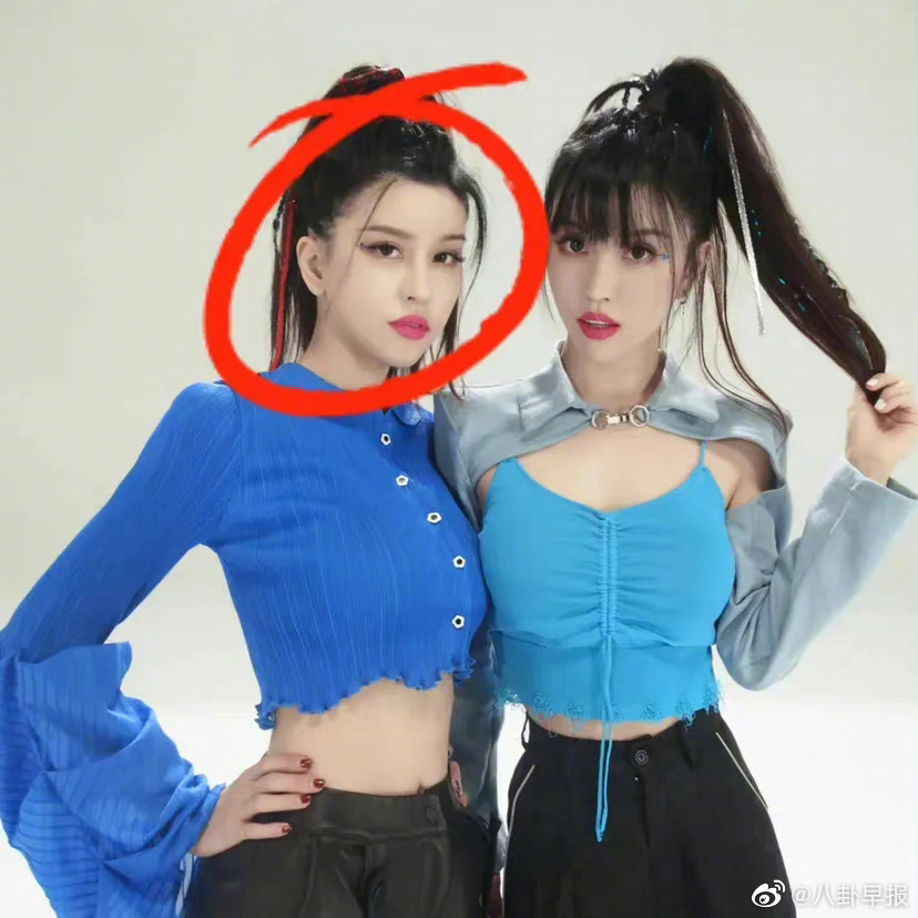 by2姐姐叫miko孙涵妹妹叫yumi孙雨图片圈起来的是姐姐
