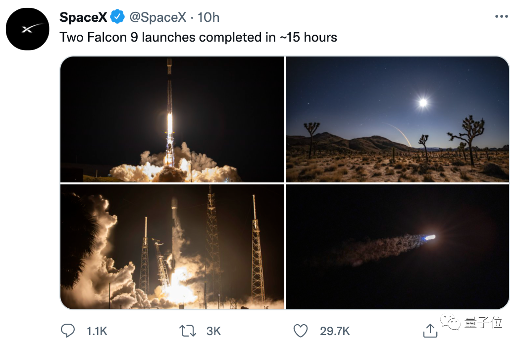 SpaceX|SpaceX“十一手”火箭创一天内两次升空纪录 马斯克：飞100次才退役