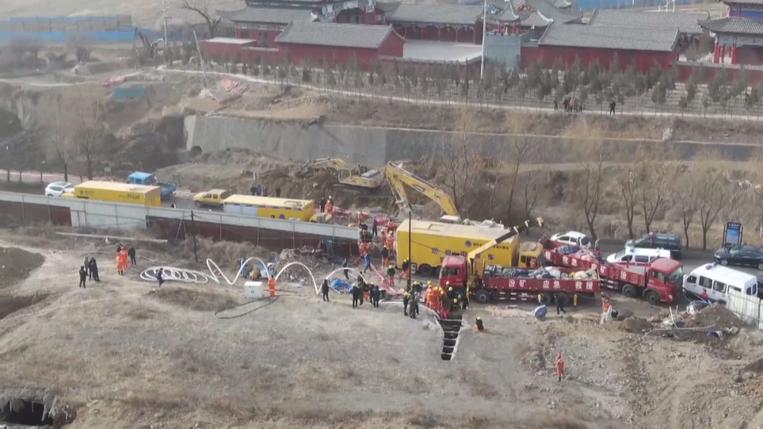 西辛庄镇盗采煤炭引发透水事故现场。图源：视觉中国