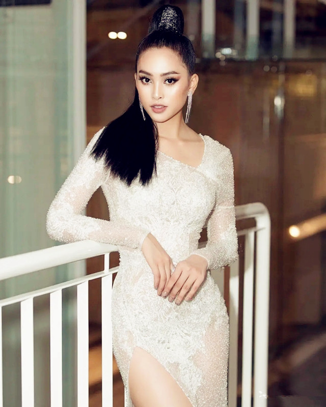 越南世界小姐桂冠 千秋绝色悦目佳人 礼服裙穿出超模气场