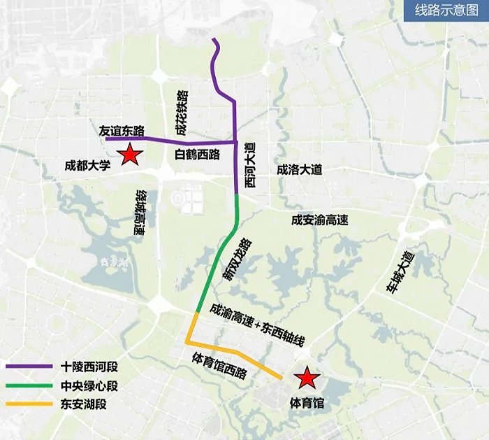 大运之路线路示意图