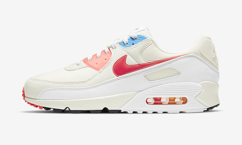 airmax 90,airmax 90鞋带 第一双 air max 90 鞋身整体以白色为主,鞋面采用刺绣材质彰显高级