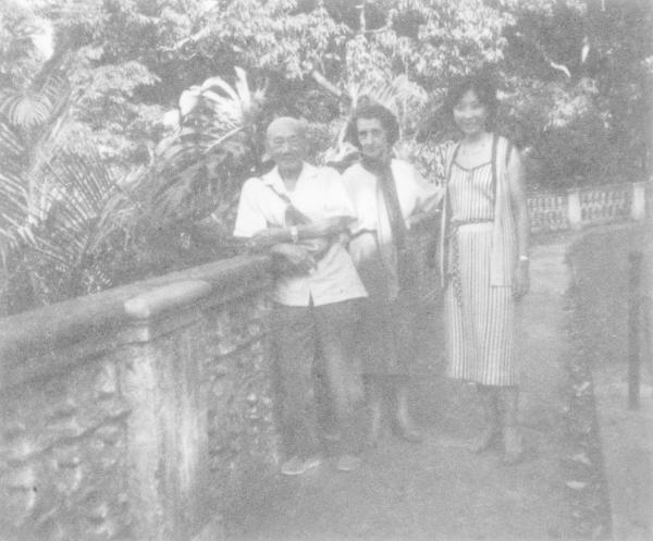 林风眠与夫人艾丽丝、义女冯叶在巴西里约热内卢