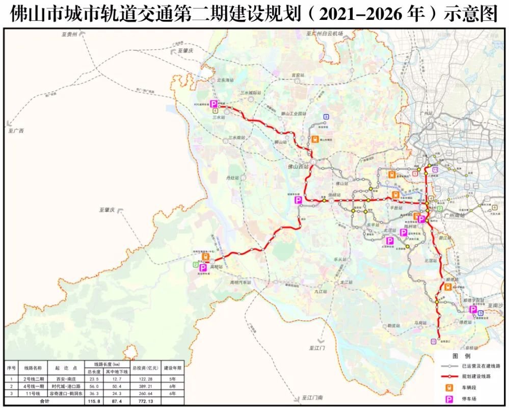 首曝光广州地铁25号线直达佛山主城28号线或2022年开建