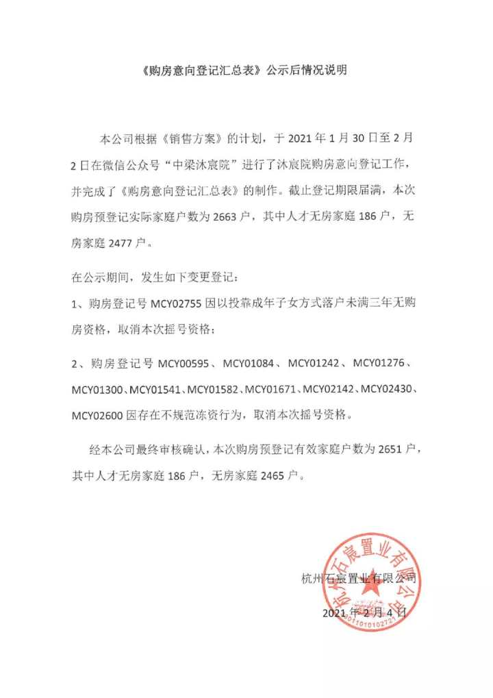 因不规范冻资，杭州一楼盘取消11户购房家庭摇号资格图2