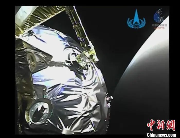 资料图:天问一号探测器火星捕获过程影像的截图。图片来源:国家航天局