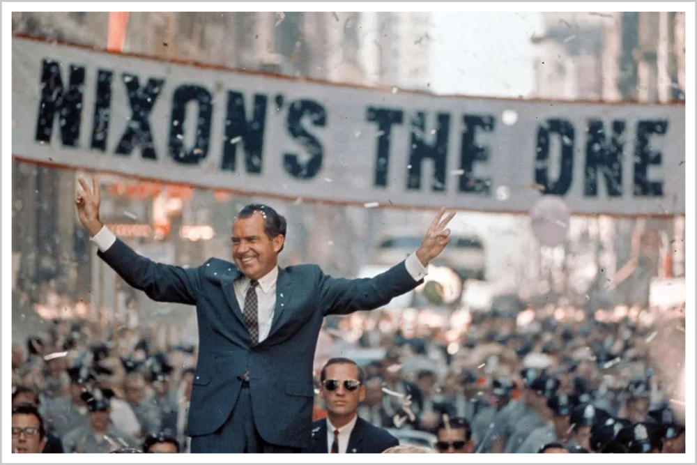 ▲尼克松当选