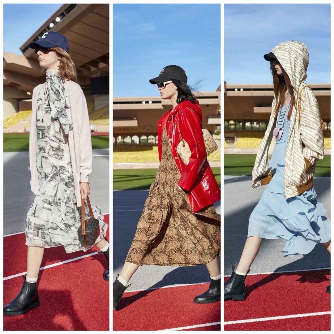 celine2021春夏时装秀,celine 2021秋冬时装秀 celine 2021春夏系列的秀场为我们打造了春日衣橱,裙装的多样演绎也