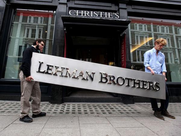 次贷危机中，雷曼兄弟破产。图源：金融时报