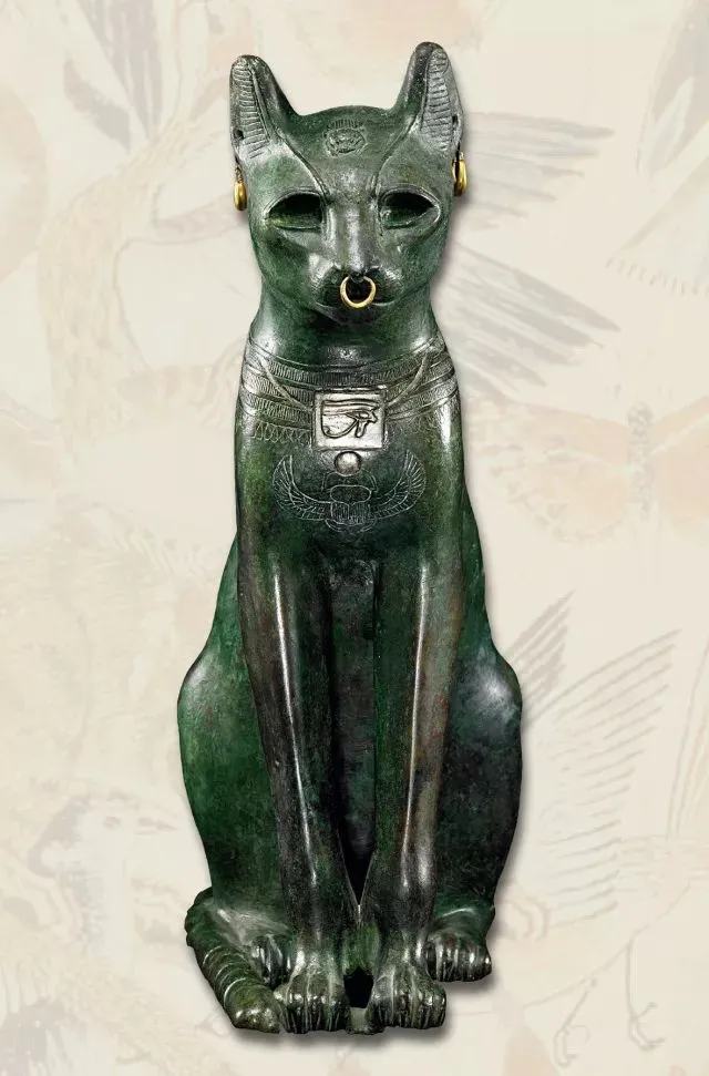 贝斯特的青铜雕像清沈振麟《猫竹图》"台北故宫博物院"藏现代的埃及猫