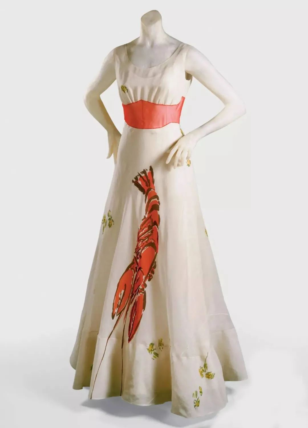 Elsa Schiaparelli 与 Dali合作的龙虾裙