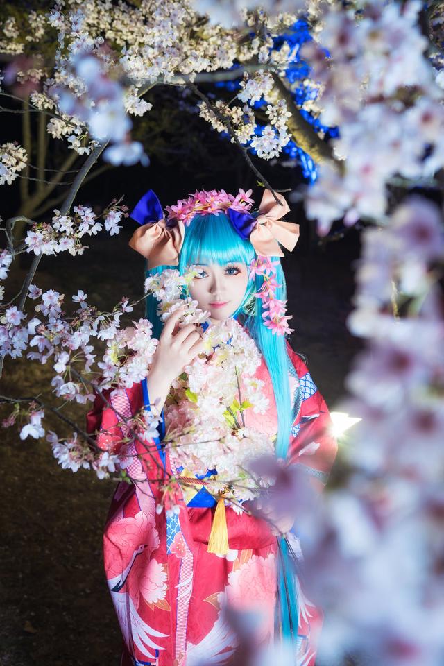 初音未来花色衣cosplay-柚妹二次元网
