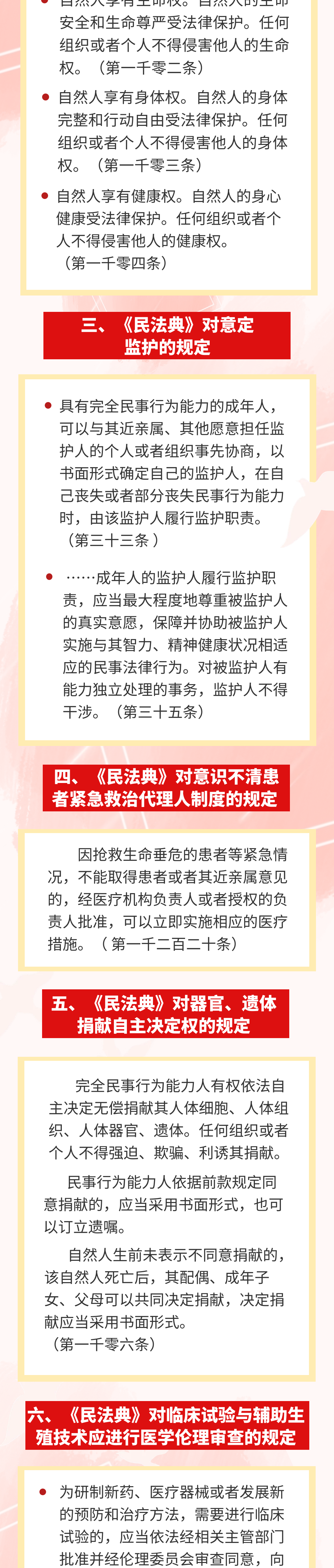 【普法课堂《民法典》中关于生命健康的相关内容