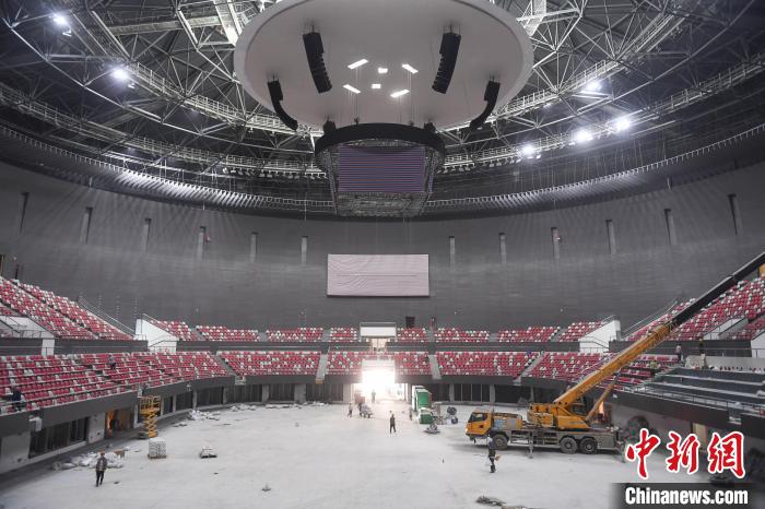 杭州亚运会霹雳舞项目场馆正在紧张建设中。　王刚 摄