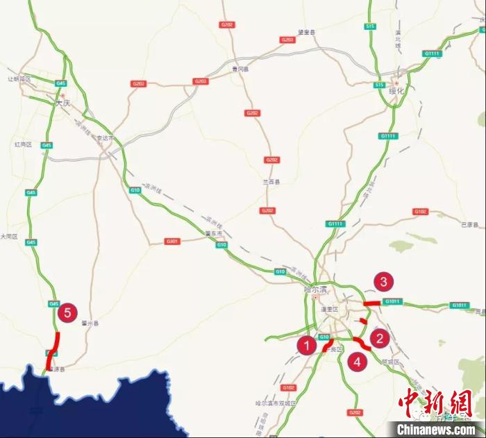 五一假期返程 黑龙江五条高速公路易缓行|黑龙江省