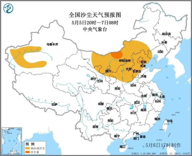 注意沙尘暴黄色预警呼和浩特最低气温接近0未来几天天气是这样的
