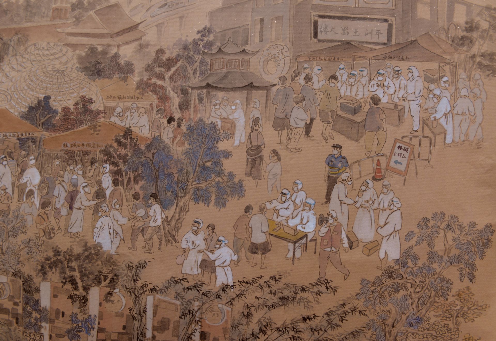 2021年佛山版"核酸检测上河图"火爆网络