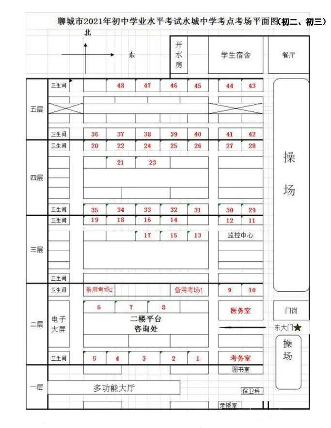 2021聊城中考考场分布图!