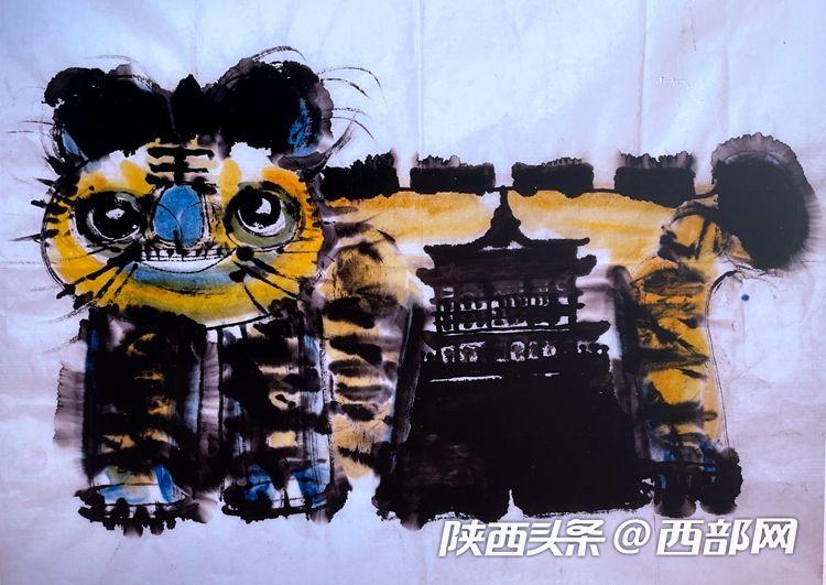 工作人员公布了本次活动的获奖人员名单,并为前三名画作《虎年大吉》