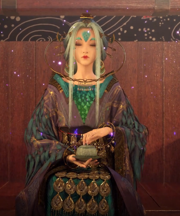 奉眠的这套服装,结合了苗族银饰元素