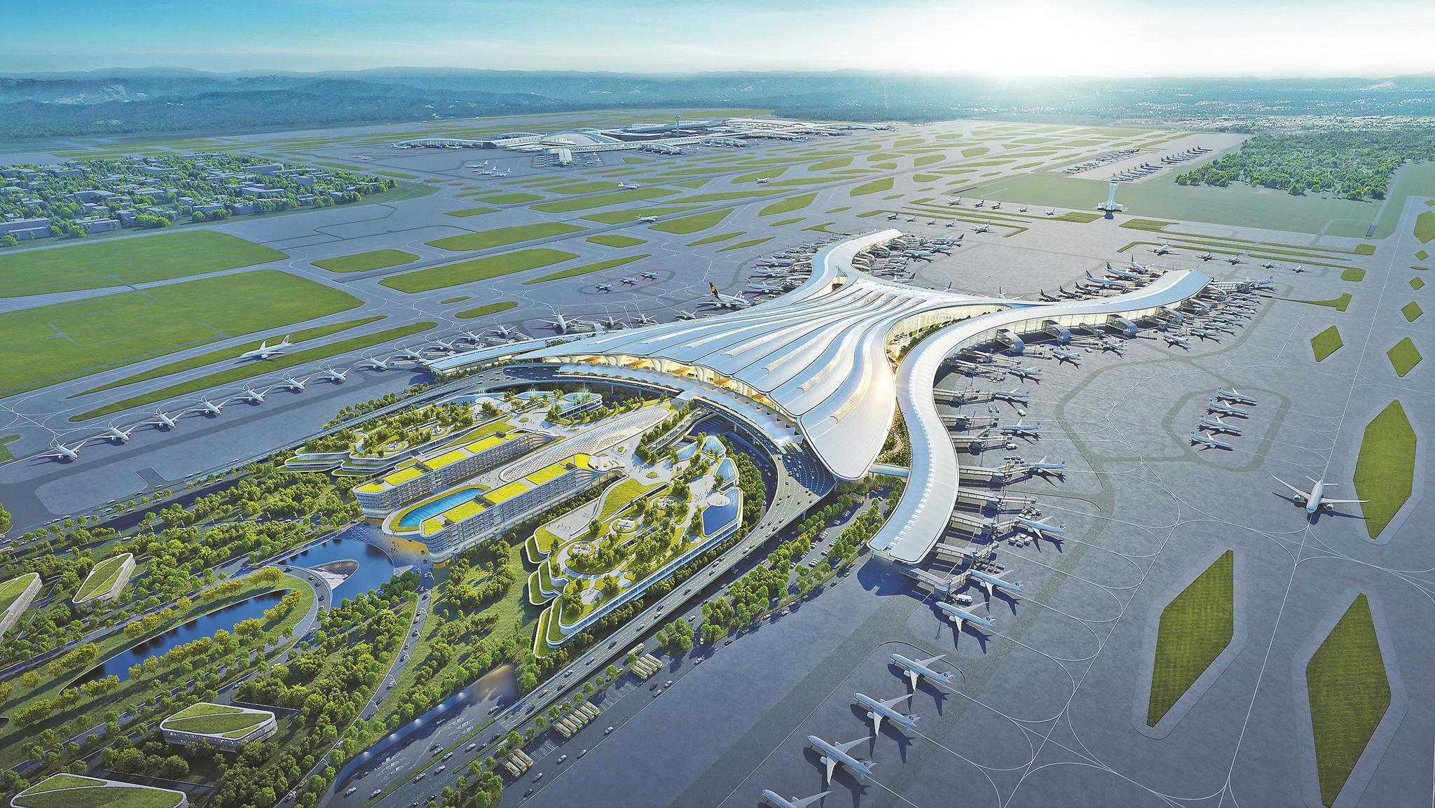 这是白云机场三期扩建工程自去年9月27日开工以来的又一个重大突破.