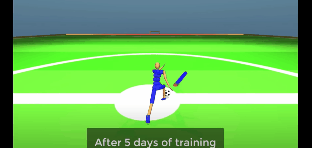 deepmind训练ai玩足球风骚走位堪比人类传球抢断进球配合比中国男足都