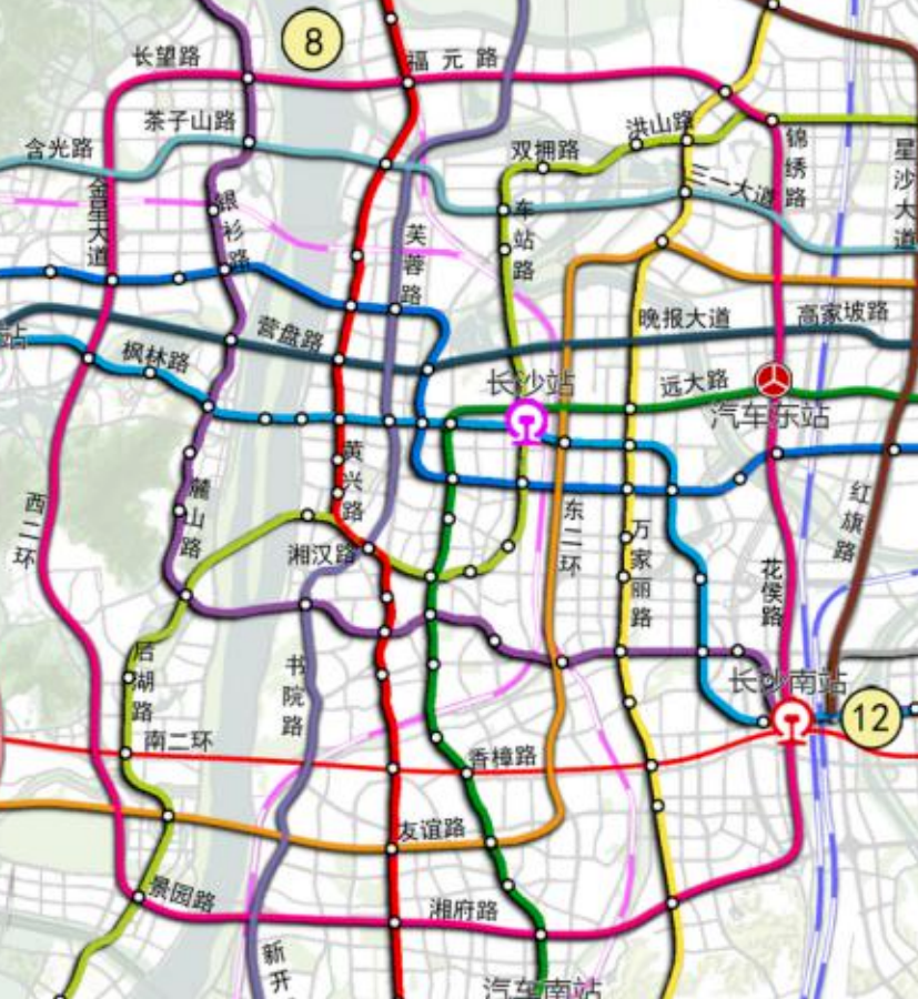 地铁8号线线路图换乘,8号线地铁站点 最新好消息!长沙地铁8号线,9号线将串联这些地方