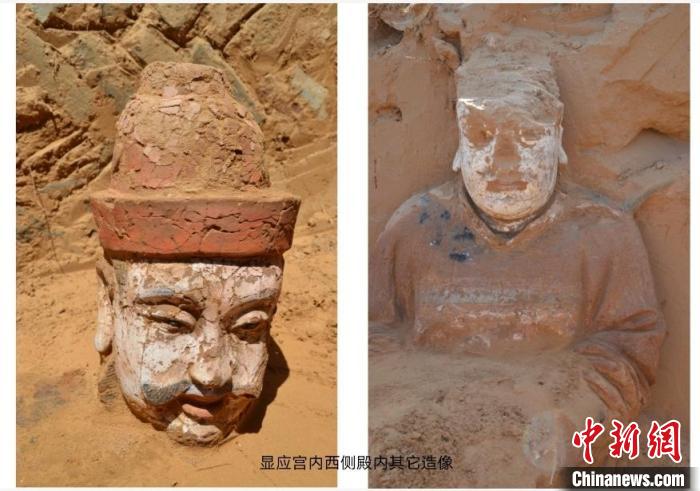 国度文物局“考古中国”发布3项长城考古首要发现(图3) 清平堡遗址出土的造像 陕西省考古研究院供图