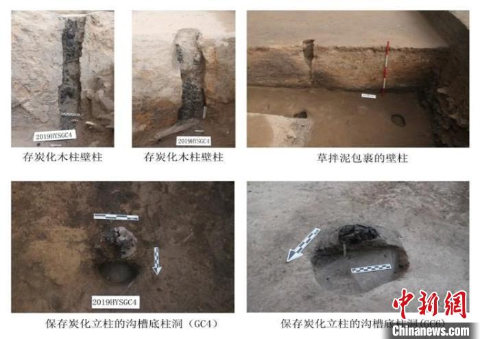 国度文物局“考古中国”发布3项长城考古首要发现(图5) 夯土台基上的壁柱和底柱 内蒙古自治区文物考古研究院供图