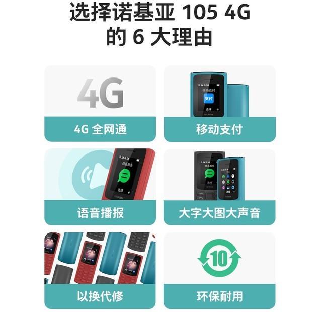 诺基亚1054g今日开售229元支持支付宝